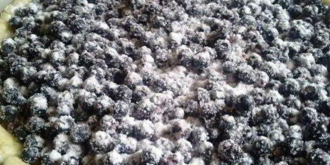 Рецепт теплый черничный пирог