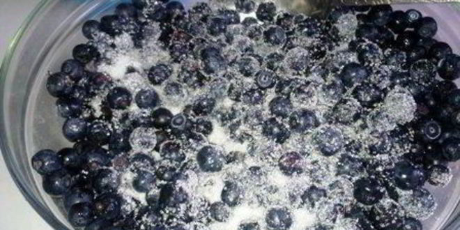 Рецепт теплый черничный пирог