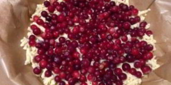 Рецепт тертый пирог с клюквой