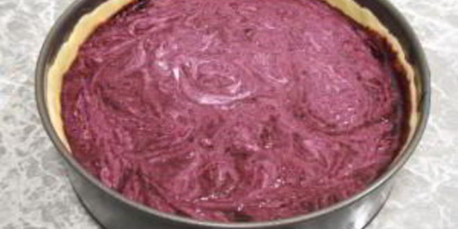 Рецепт творожный пирог с черникой