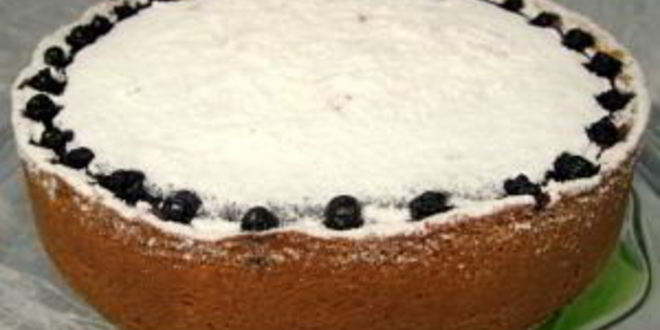 Рецепт творожный пирог с черникой