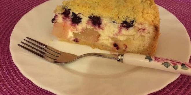 Рецепт творожный пирог с нектаринами