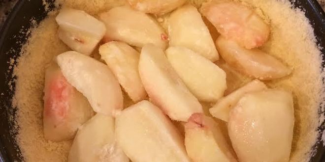 Рецепт творожный пирог с нектаринами