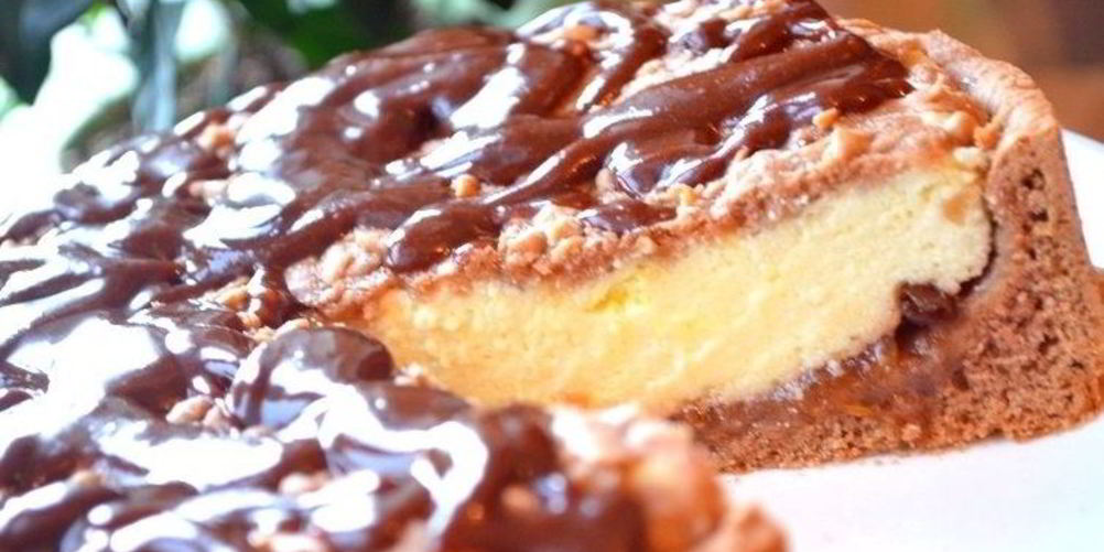 Рецепт творожный пирог с шоколадом и цитрусом