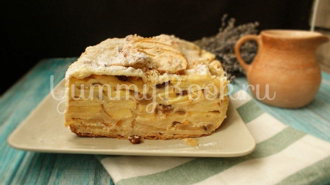 Рецепт Яблочный пирог из слоеного теста