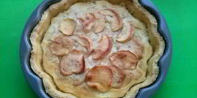 Рецепт яблочный пирог со сметанной заливкой