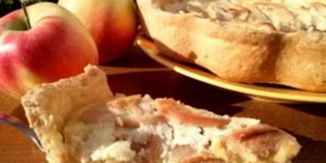 Рецепт яблочный пирог со сметанной заливкой