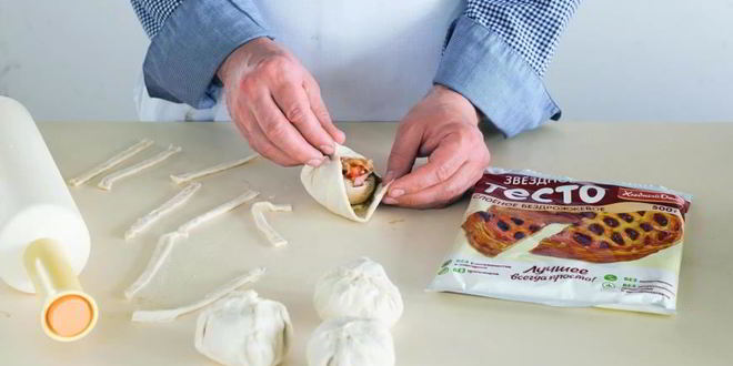 Рецепт грибы-пирожки, шампиньоны в слоеном тесте