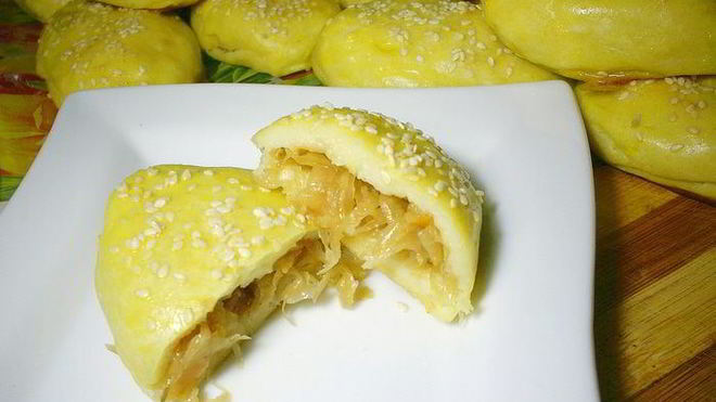 Рецепт Картофельные пирожки с начинкой из квашеной капусты