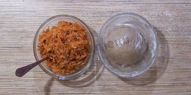 Рецепт пирожки из ржаной муки с капустой в духовке