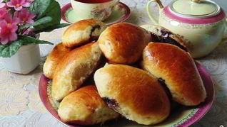 Рецепт Пирожки с черникой в духовке