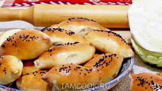 Рецепт Пирожки с капустой на кефирном тесте