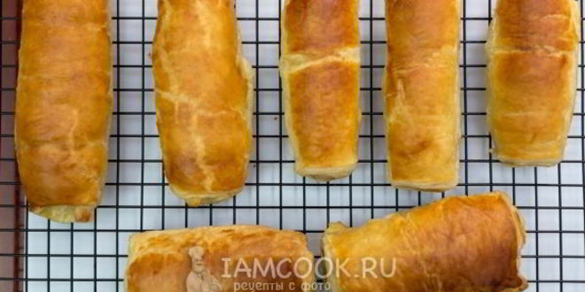 Рецепт пирожки с мясом из слоеного теста в духовке