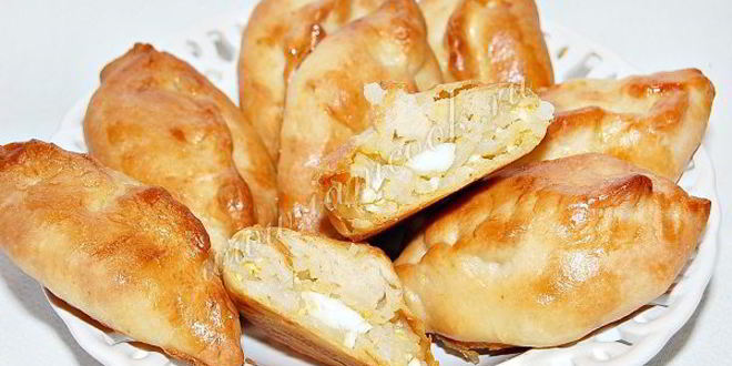 Рецепт пирожки с рисом и яйцом