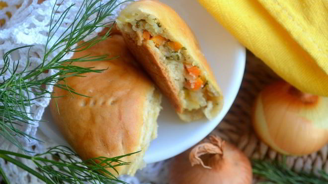 Рецепт Пирожки с рыбой о овощами