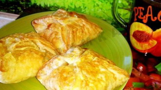 Рецепт Пирожки слоеные конвертики с творогом