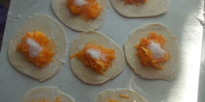 Рецепт слоеные пирожки с тыквой