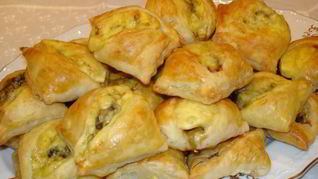 Рецепт Закусочные пирожки с грибами и сыром