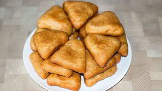 Рецепт Жареные пирожки с картошкой, луком и грибами