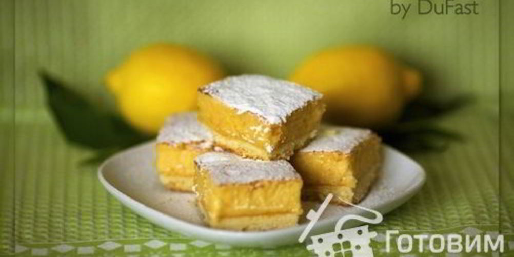 Рецепт лимонные пирожные с овсяной крошкой