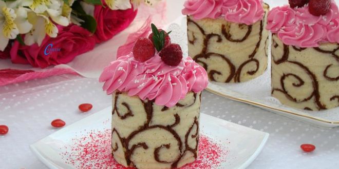 Рецепт ажурные пирожные с малиновым муссом и джемом