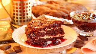 Рецепт Брауни с творогом и вишней