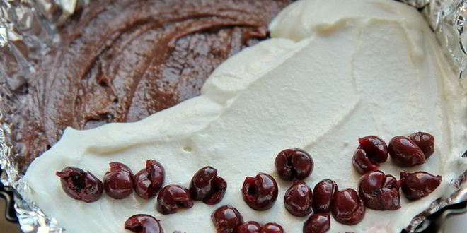 Рецепт брауни с творогом и вишней