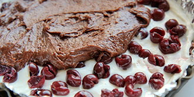 Рецепт брауни с творогом и вишней