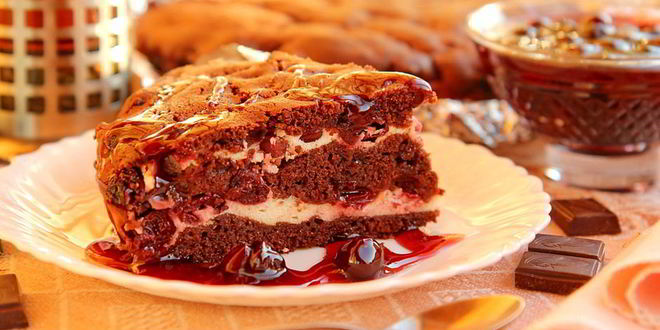 Рецепт брауни с творогом и вишней