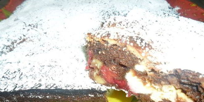 Рецепт брауни с вишнями и орехами