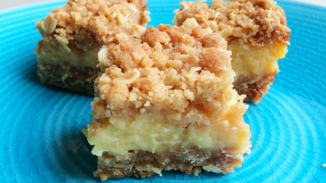 Рецепт Лимонные пирожные с овсяной крошкой