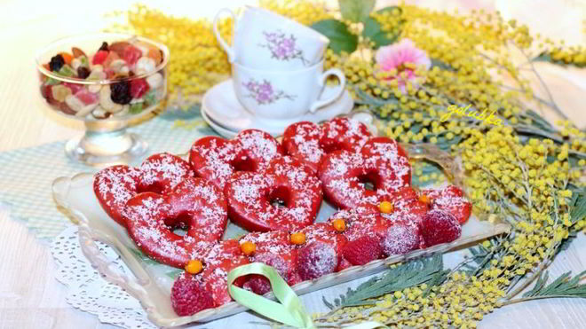 Рецепт Малиново-ореховое пирожное