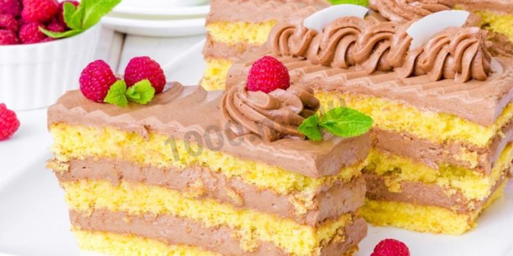 Как приготовить пирожное бисквитное с кремом