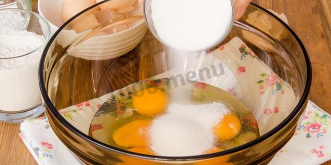 Рецепт пирожное бисквитное с кремом