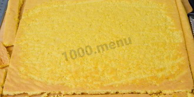 Рецепт пирожное бисквитное с кремом