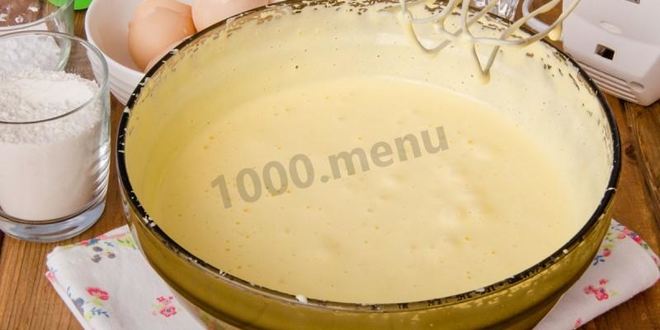 Рецепт пирожное бисквитное с кремом