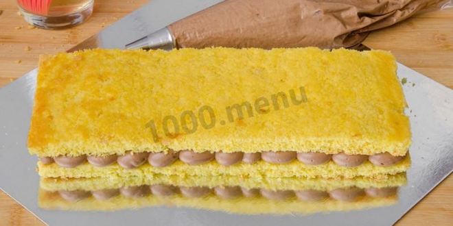 Рецепт пирожное бисквитное с кремом