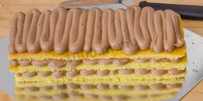 Рецепт пирожное бисквитное с кремом