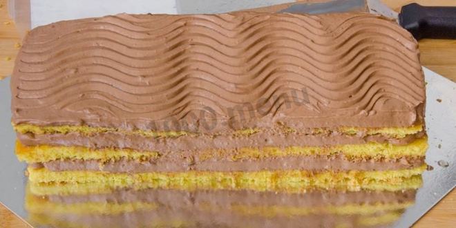Рецепт пирожное бисквитное с кремом
