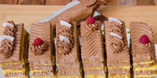 Рецепт пирожное бисквитное с кремом