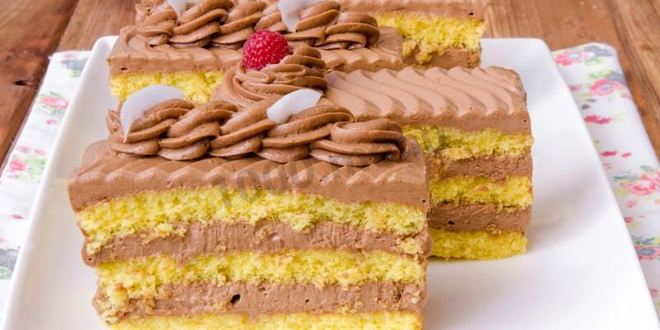 Рецепт пирожное бисквитное с кремом