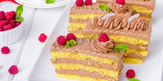 Рецепт пирожное бисквитное с кремом