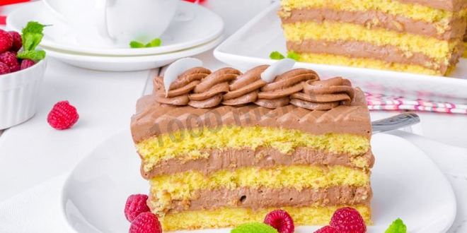 Рецепт пирожное бисквитное с кремом