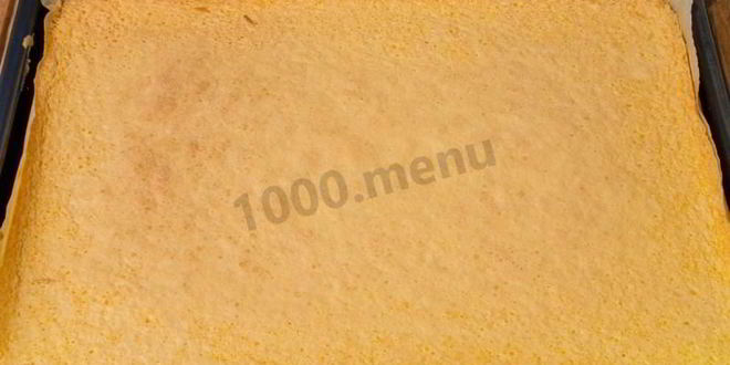 Рецепт пирожное бисквитное с кремом