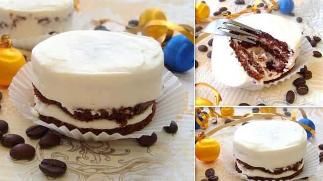 Рецепт Пирожное Черно-белое наслаждение