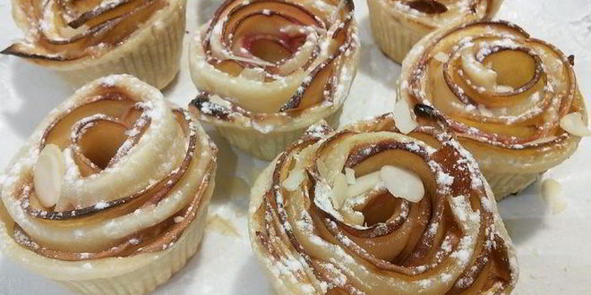 Рецепт пирожное из слоеного теста с нектарином