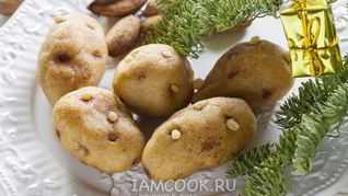 Рецепт Пирожное Картошка из марципана