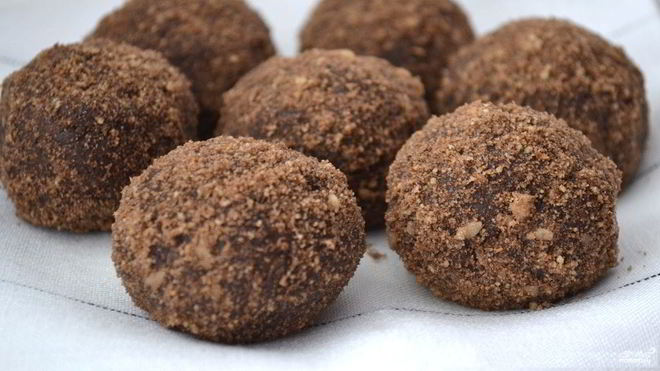 Рецепт Пирожное картошка из овсяного печенья