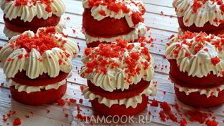 Рецепт Пирожное Красный бархат