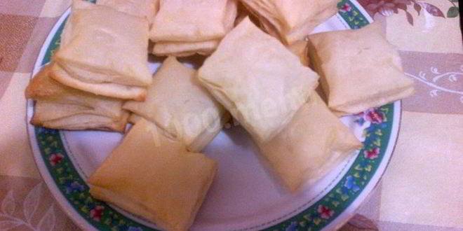 Рецепт пирожные из слоеного теста с масляным кремом на сгущенном молоке